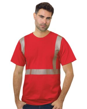 7548_fl USA-Made Hi-Visibility Comfort Trim T-Shirt